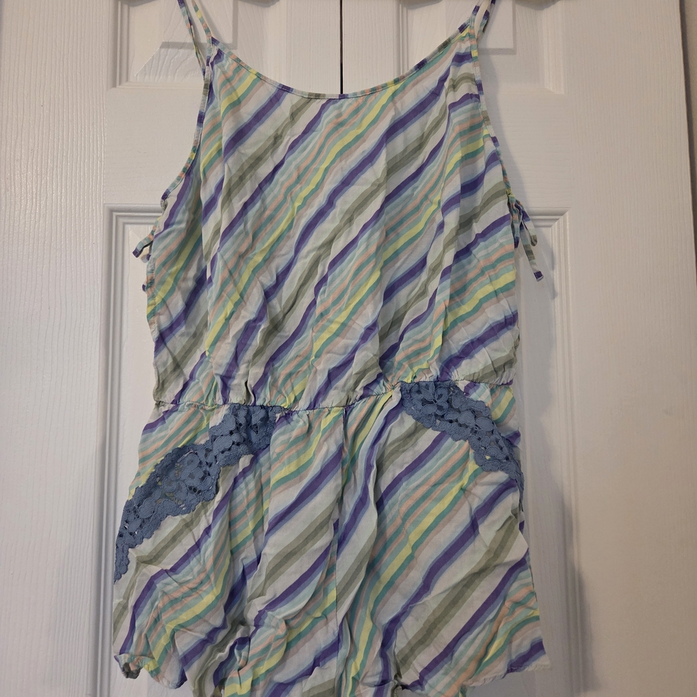 Victoria's Secret Striped Sleepwear Romper Small 0/2